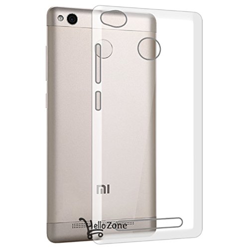 Hello Zone Exclusive Soft Transparent Crystal Clear Back Cover Back Case Cover For Xiaomi Redmi 3S Prime