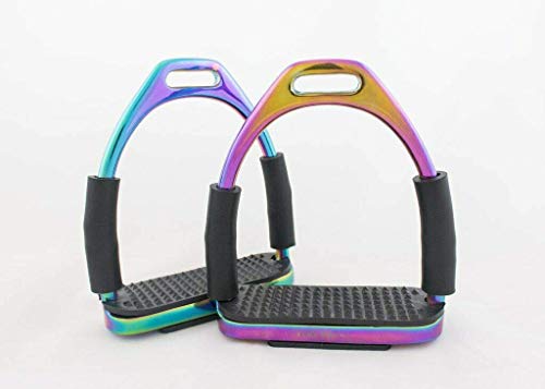 Spire Étriers de sécurité Flexibles en Acier Inoxydable pour Cheval Multicolore