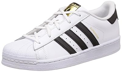 adidas Superstar Foundation, Baskets Basses Mixte Enfant, Blanc (Footwear White/Core Black/Footwear White), 28 EU