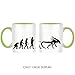 Produktbild Evolution of a Xenomorph Design bicolor Tasse Becher mit Licht grün Griff & Innen