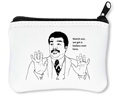 Preisvergleich Produktbild Out Badass Over Here Meme Reißverschluss-Geldbörse Brieftasche Geldbörse