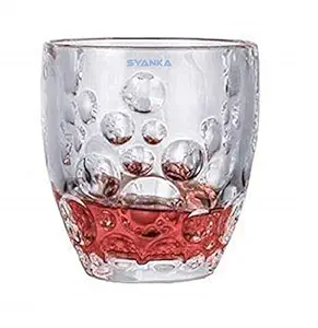 Syanka Classic Glass Whiskey Glasses Set of 6, Clear, 350 ml, Drinking Whisky Glass