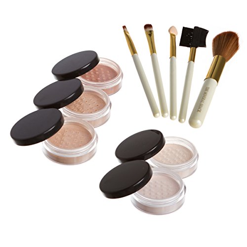 Mineralshack 10 Piece FAIRLY NEUTRAL MATTE natural mineral makeup starter kit