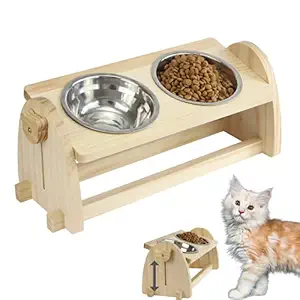 Lecerent Raised Pet Bowls with Stand for Cats and Small & Medium Dogs, Elevated Dog/Cat Bowls for Food and Water