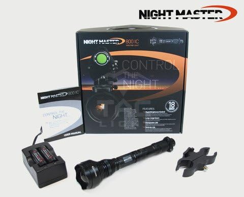 Night Master Men's 800 IC 850nm Ir Illuminator with Fast Brightness Control LED Torch and Extension Tube, Green Envy