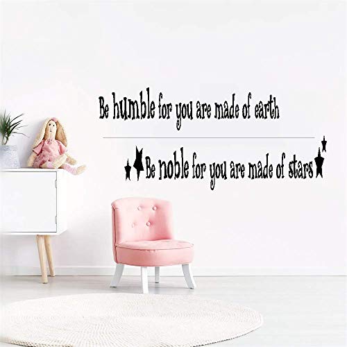 Best Wall Stickers Be Humble for You are Made of Earth Be Noble for You are Made of Stars for Nursery Kids Room Boys Girls Room Home Decor