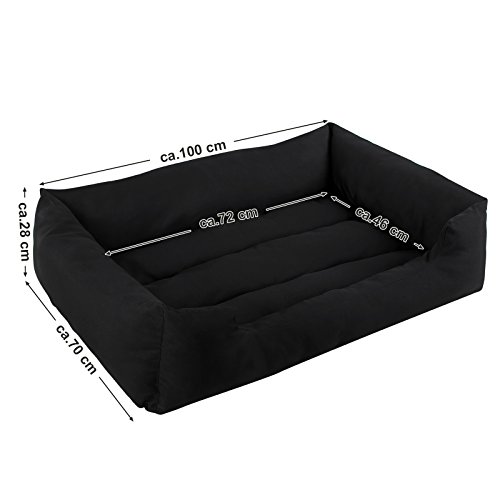 FEANDREA-Lit-pour-Chien-XXL-Panier-pour-Chien-avec-Coussin-rversible-Canap-pour-Chien-Confortable-Nettoyage-Facile-Base-antiglisse-100-x-70-x-28-cm