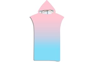 LOMTRATS Poncho de Surf de Secado rápido, Toalla Cambiante, Bata con Capucha para Adultos, niños o Familia, Microfibra, natación, Playa, Surf, Buceo, baño en casa