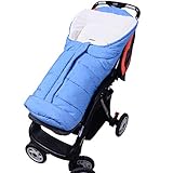 Gigoteuse Été Bébé 3 Tog, Sac de couchage pour Poussette Chancelière Couverture Emmailloter 6-36 mois, Grand Bleu