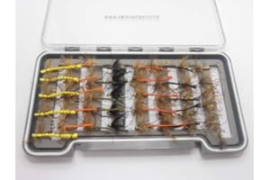 TROUTFLIES UK BOXED FISHING FLIES Daddy Long Legs Trout flies, 40 Per Box Set Loads of Variety Fishing Flies NBX21