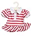 Produktbild Heless Puppenkleidung - 2155 - Polokleid mit rot-weißen Blockstreifen für Puppen von 35 -45 cm