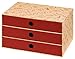 Produktbild NIPS 110075250 ECO line CHARLY Schubladenbox A4, B 32,0 x T 24,5 x H 18,0 cm, vanille/bordeaux