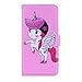 Produktbild Mlorras Hülle für Samsung Galaxy S10+ 6.4 Zoll / S10 Plus, Gemalt Vorne schnallen Leder Handyhülle Klappbares Brieftasche Schutzhülle Wallet Case mit Integrierten Kartensteckplätzen Einhorn Pink