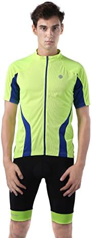Garvirp Mens Cycling Jersey Breathable Biking Tops XL Fluorescent Green