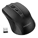 Produktbild MoKo 2.4G Wireless Mouse, Ergonomic Portable Mouse with USB Nano Receiver, 3 Adjustable DPI Levels and 4 Buttons for Notebook, Laptop, Computer - Black