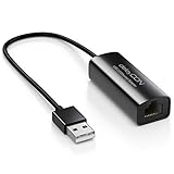 tragbarer USB 2.0 Ethernetadapter / Netzwerkadapter // vollwertige externe Netzwerkkarte // Computer oder anderes Gerät via USB an ein Netzwerk integrieren // einfach den Adapter an einen freien USB Port anschließen // Daten zwischen Ihrem Arbeitsplatz und dem dazu gehörigen Netzwerk übertragen