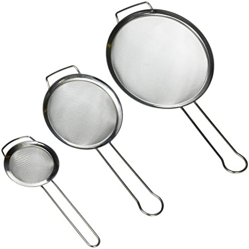 GRAN 3 Piece Stainless Steel Fine Mesh Strainer Set