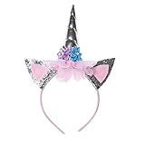 ☆ Diseño flexible de diadema, se puede usar para niñas mayores de 6 meses, también para todos los amantes adultos de unicornios.