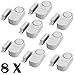 Price comparison product image Senweit Pack of 8 Mini Alarms Magnetic Door Window Alarm Home Security System Wireless Sensor Burglar Intruder Entry Warning Alarm Battery Included