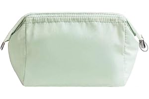 NOVAGO Petite Trousse de Toilette Compacte Pliable, Trousse Maquillage, Pochette cosmétique Style Japonais (Vert)