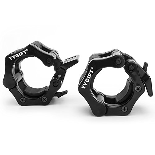 Barbell Halsbänder YYGIFT Hantelverschlüsse Hantelstangen Verschluss Barbell Collar für 50 mm Olympia Langhantelstange Curlstange Kurzhantelstange 1 Paar