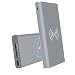 Produktbild KONKY 2 in1 Qi Wireless Charger Induktions Qi Ladegerät Drahtlose Ladestation mit 10000mAh Li-Pol Powerbank Externer Akku Batterie 2.1A Output für Apple iPhone 8/8 Plus/iPhone X/iPad, Samsung S8/S8 Plus und Other Android Geräte, Grau (Produktgarantie mit kostenlosen Ersatz)