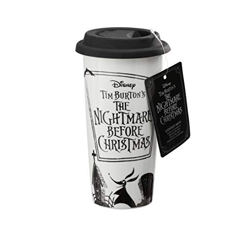 The Nightmare Before Christmas Nightmare Before Christmas: Lidded Mug: Time to Scare, Porcelain, Multicolore, 16oz