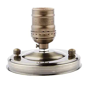 Magideal AC110-220V Metal Ceiling Mounted E27 Light Bulb Lamp Holder Antique Brass
