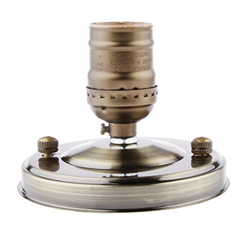 Preisvergleich Produktbild AC110-220V Metalldecken E27 Glühbirne Lampenfassung Antikmessing