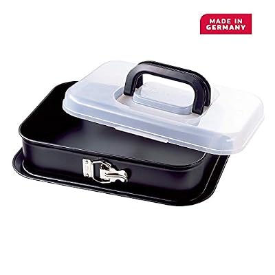 Kaiser 623016 Bake&Take Moule à charnière rectangulaire avec cloche de transport 36 x 24 cm