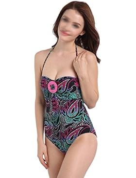 Costume Da Bagno Pezzo Swimwear Delle Signore Del Bikini Più Fertilizzanti XL,Multi-colored-XXL