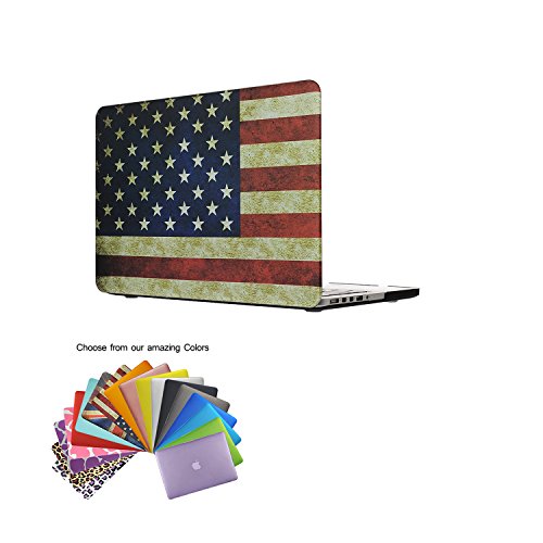 Macbook Pro 13 Retina Hülle,TECOOL [Ultra Slim Serie] Plastik Hartschale Schutzhülle Snap Case für Apple MacBook Pro 13,3 Zoll - US Flagge