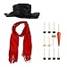 Produktbild OULII Schneemann Dekorieren Dressing Kit Winterurlaub Outdoor-Spielzeug Weihnachtsgeschenk Hut Schal Rohr Augen Mundknopf Nase Zubehör Set 13pcs