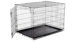 Jacky Treats Metal Dog Cage (Black, 36-inch)