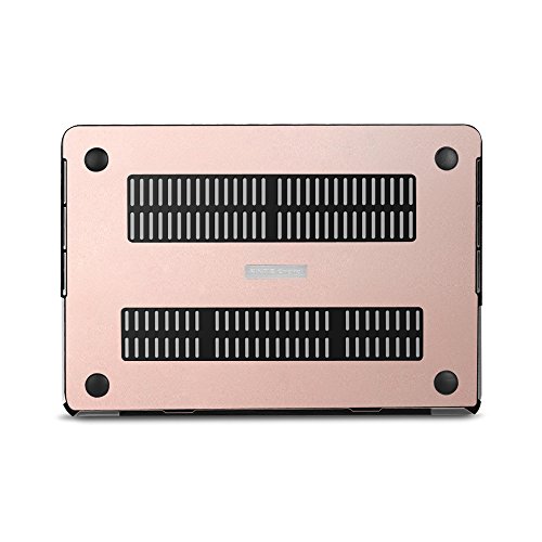 Fintie MacBook Air 13 Hülle Case – Ultra Slim Hochwertige Kunstleder Coated Hard Shell Schutzhülle Tasche für Apple MacBook Air 13.3″ (A1466 / A1369) , Roségold - 5
