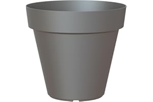 Artevasi Capri Pot, Rond Pot en Plastique, 60cm, Couleur: Anthracite