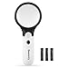 Price comparison product image Magnifying Glass with 3 LED Lights, Beeway® Handheld 3X 15X Lens High Clarity Illuminated Magnifier for Reading Repairing Crafts Jewelry - AAA Batteries Included
