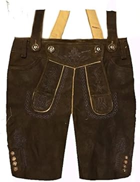 Herren Trachten Lederhose Trachtenlederhose Kurze Tracht Braun Gr.52#19