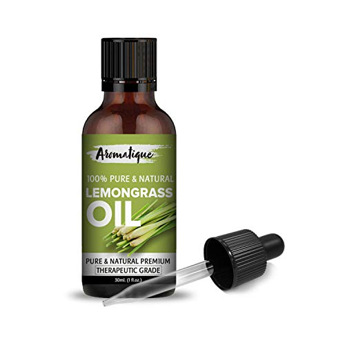 Aromatique Lemongrass Essential Oil - 100% Pure & Natural Aromatherapy Oil for Freshening, Relaxation, and Skin Care - 30ML