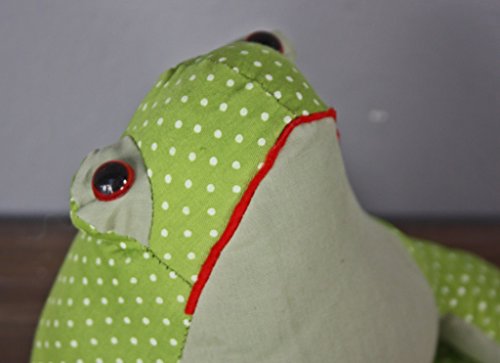 Türstopper Frosch Punkte grün Kissen Doorstop + Füllung Deko Sand NEU Türstopp - 3