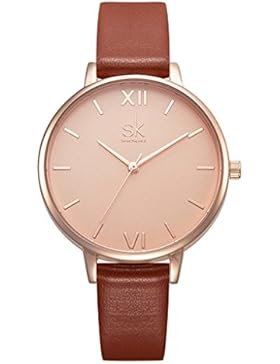 YPS Frauen vertragten drei Nadeln Einzigartige runde Design Quarzwerk Armbanduhren WTH5877