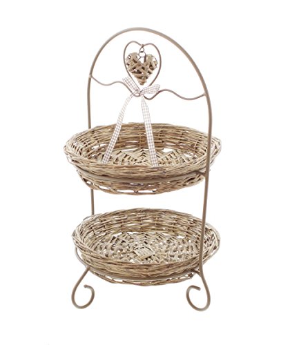 Frank Flechtwaren Etagere Weidenherz - 2