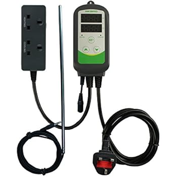 Inkbird ITC-308S Dual Relay Digital Temperature Controller Thermostat for Heating & Cooling Device Pre-wired Sensor Probe (ITC-308S + 12" stainless long NTC sensor)