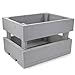 Produktbild Dekokiste Holzkiste Weinkiste 40x30x23cm - verschiedene Farben Grau