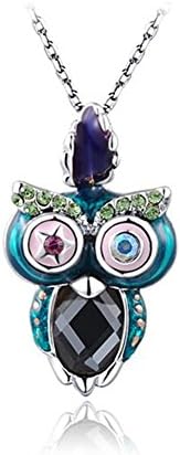 Fashion Gold Plated Austrian Crystal Pendant Necklace fashion jewelry. The Night Owl