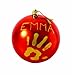 Baby Art Christmas Ball (Red & Gold)