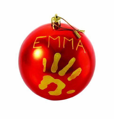 Baby Art Christmas Ball (Red & Gold)