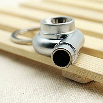 Schluesselanhaenger – SODIAL(R)Turbolader Schluesselanhaenger mit drehendem Schaufelrad Schluessel Anhaenger (Groesse 4.2*1.7*2.8cm£© - 2