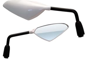 VICMA BIHR - Rétroviseurs moto Wind M10/125 Blanc Universels (la paire)