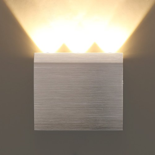Preisvergleich Produktbild amzdeal LED Wandleuchte 150 Lumen 3000 Kelvin Warmweiß 3W